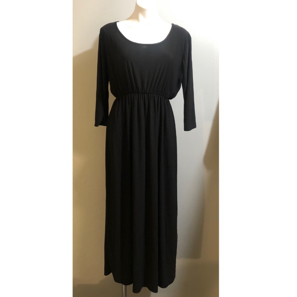 Black Maxi Long Sleeve Dress